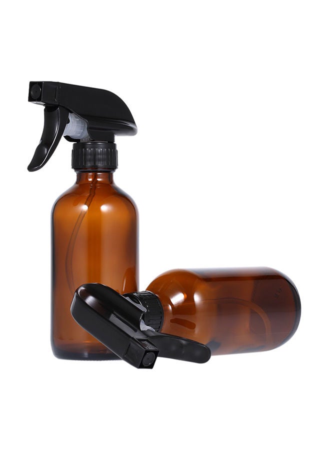 Loquat 2-Piece Glass Fine Mist Atomizer Hairdressing Spray Bottle With Cap Brown/Black - Image 1