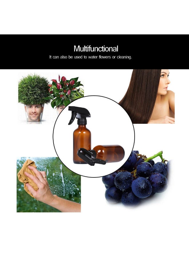 Loquat 2-Piece Glass Fine Mist Atomizer Hairdressing Spray Bottle With Cap Brown/Black - Image 2