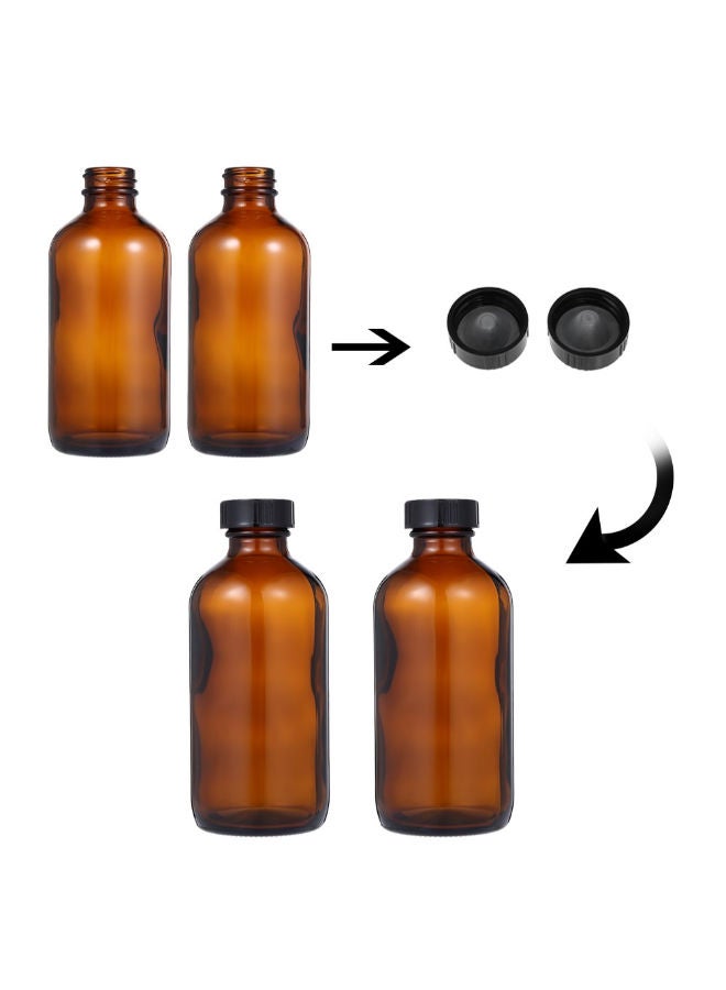 Loquat 2-Piece Glass Fine Mist Atomizer Hairdressing Spray Bottle With Cap Brown/Black - Image 3