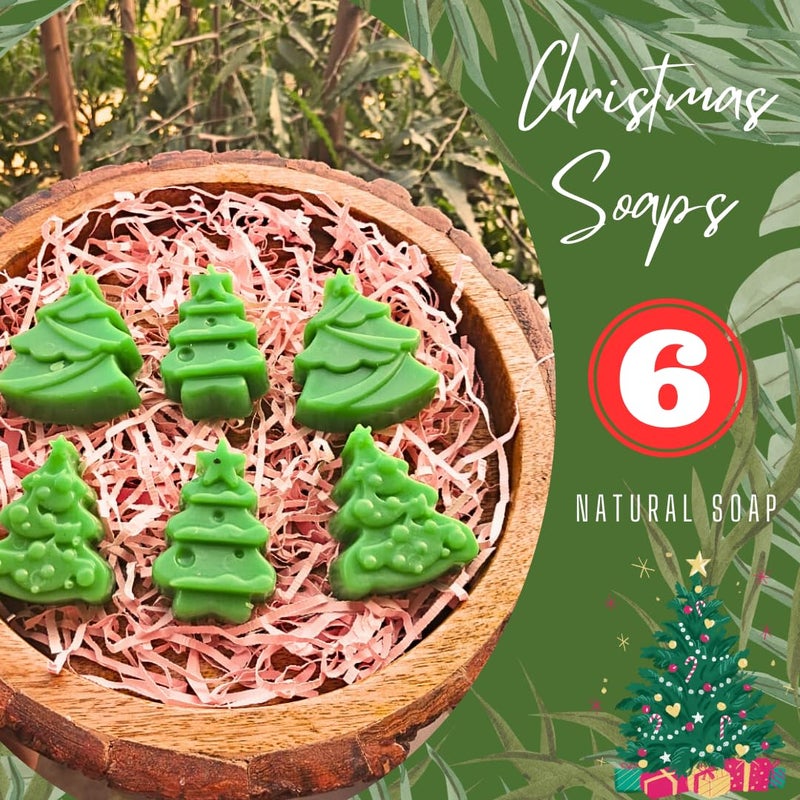 Astrid Astrid Christmas Tree Soap Pack of Six 30 gms 6 handmade soap artisanal soap No Parabens and sulphate - Image 2