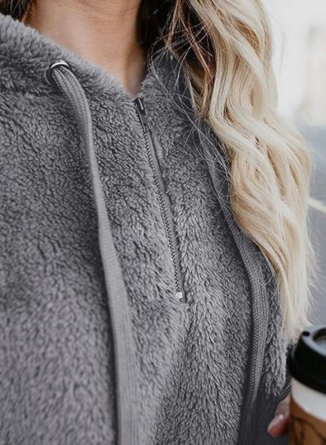 NIBEMINENT Women's Plush Sports Pullover Hoodie Sports Comfortable Oversized Pocket Hooded Sweatshirt Autumn and Winter - Image 2