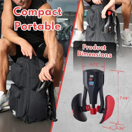 PeakWins Pelvic Floor Exercise Devices,0-132lbs Adjustable Resistance,3-in-1 Inner Thigh Exerciser,Thigh Trainer Kegel Exercise for Men & Women,Home Gym Fitness - Image 3