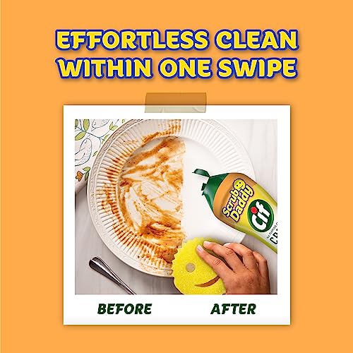 Scrub Daddy + 2x Cif All Purpose Cleaning Cream, Lemon - Multi Surface Household Cleaning Cream Scratch-Free Multipurpose Dish Sponge - Image 5