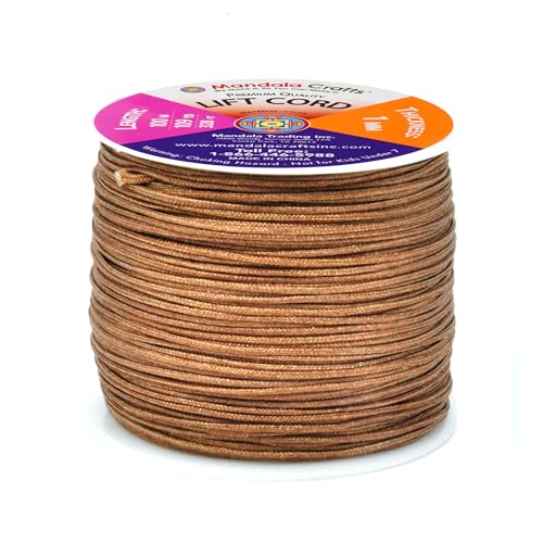 Mandala Crafts 1mm Oak Blind Strings Lift Shade Cord - 109 Yards Braided Nylon Cord for Roman Shades, Curtain String, and Blinds Repair or Replacement - Image 1
