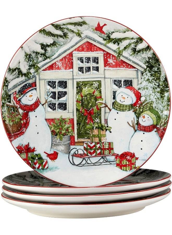 Certified International Snowmans Farmhouse 16 Pc Dinnerware Set Service for 4 - Image 2