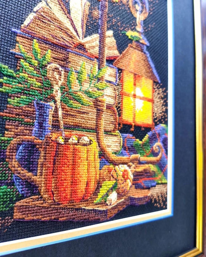 Riolis - Cozy Autumn 2146, Halloween Cross Stitch Kits 7" x9½, Counted Cross Stitch Kits, Counted Cross Stitch Kits for Beginners & Advanced, Cross Stitching Kits for Adults, Halloween Embroidery Kit - Image 2
