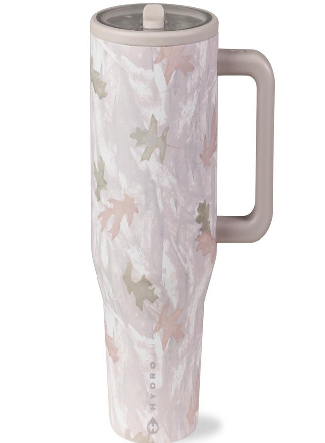 HydroJug هيدروجوج ترافيلر - زجاجة ماء سعة 40 أونصة مع مقبض وقشة قابلة للطي - تناسب حوامل الأكواب، كوب مقاوم للتسرب - قابل لإعادة الاستخدام من الفولاذ المقاوم للصدأ وقاعدة مطاطية - هدايا للنساء والرجال، تمويه - Image 1