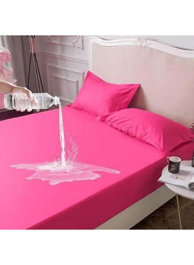 Waterproof Mattress Protector 120 pink - Image 2