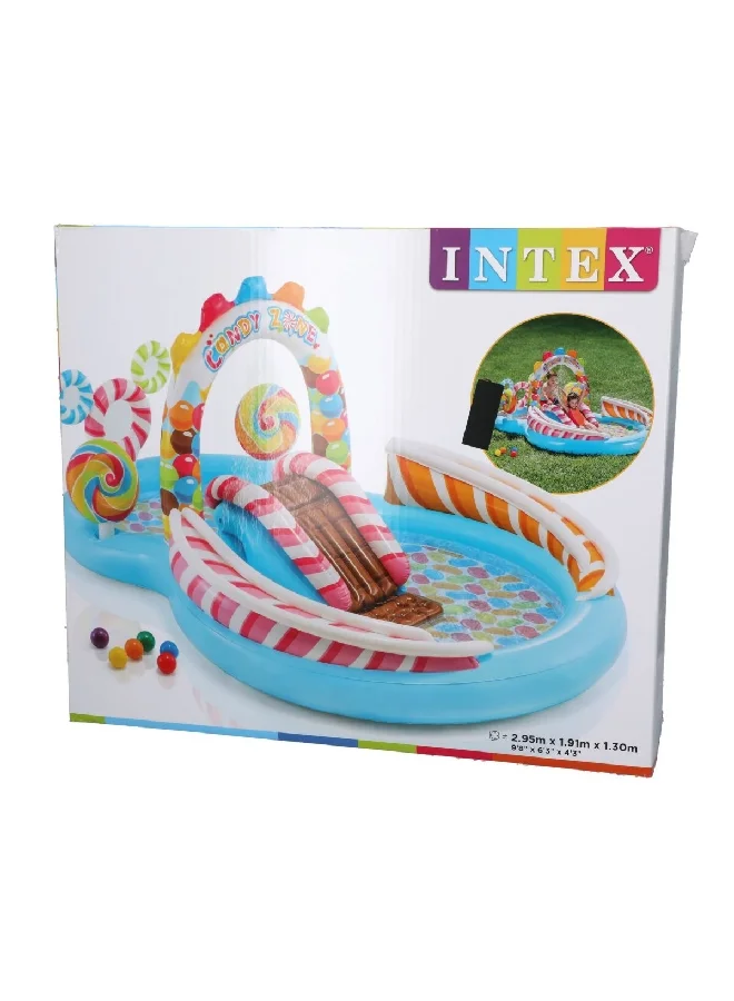 INTEX Vinyl Inflatable Outdoor Candy Lollipop Zone Play Center Multicolor 130 x 191 x 295 cm 57149