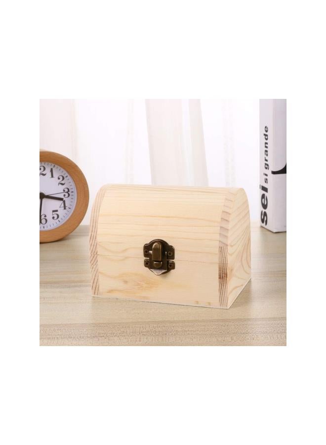 klarako 6PCS Unfinished Wooden Box Vintage Storage Box Decorative Lock Case DIY Clay Craft Graffiti Paint Your Own for Home Shop Adults Kids (Small Size) - Image 3
