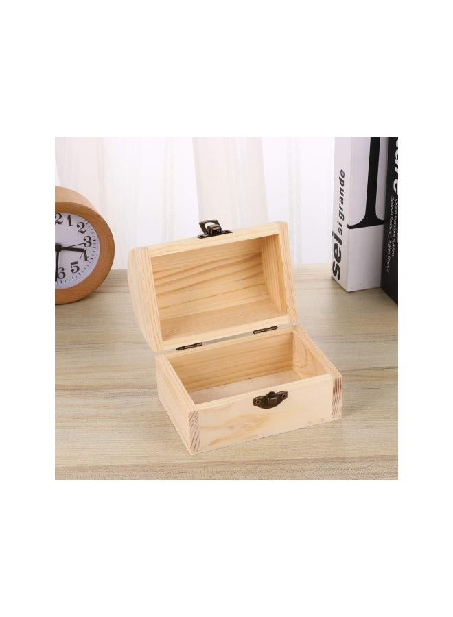 klarako 6PCS Unfinished Wooden Box Vintage Storage Box Decorative Lock Case DIY Clay Craft Graffiti Paint Your Own for Home Shop Adults Kids (Small Size) - Image 5
