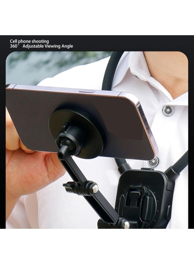 Durable and Strong 360° Adjustable Magnetic Neck Hanging Phone Holder – Flexible & Multi-Angle Stand - Image 2