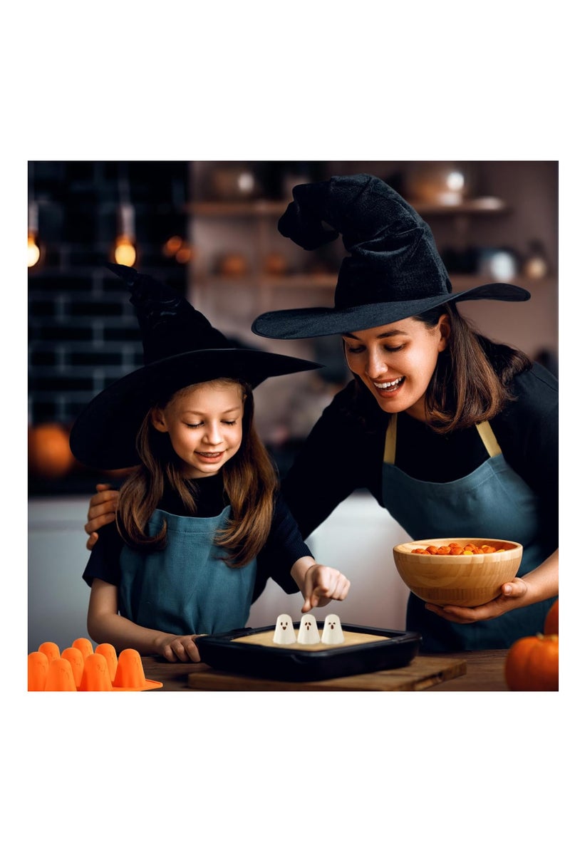 general Ghost Silicone Molds 2 Packs Non-Stick 3D Chocolate Molds 9-Cavity Cute Ghost Mold for Jelly Gummy Candy Pudding Ice Cube Resin Cake Halloween Party Decorations - Image 2