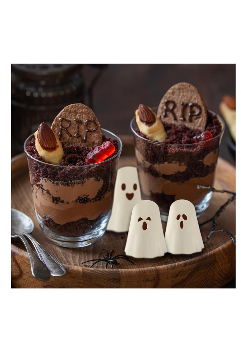 general Ghost Silicone Molds 2 Packs Non-Stick 3D Chocolate Molds 9-Cavity Cute Ghost Mold for Jelly Gummy Candy Pudding Ice Cube Resin Cake Halloween Party Decorations - Image 3