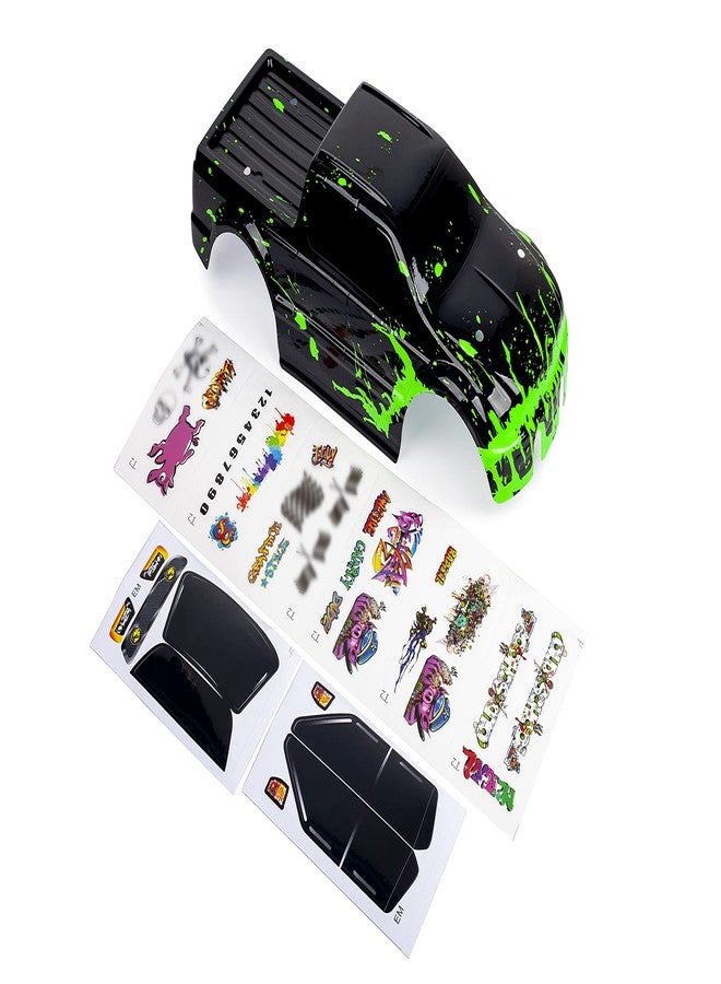 SummitLink Custom Body Muddy Green Over Black Style Compatible for T/E Maxx Shell Cover E-Maxx 1/10 Scale RC Car or Truck (Truck not Included) EM-BG-02 - Image 4