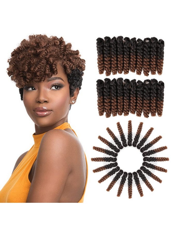 PHOCAS 10'' 3Packs Short Curly Crochet Hair Toni Curl Jump Wand Jamaican Bounce Crochet Hair For Black Women(6Mm 1B30 Black To Blonde) - Image 1