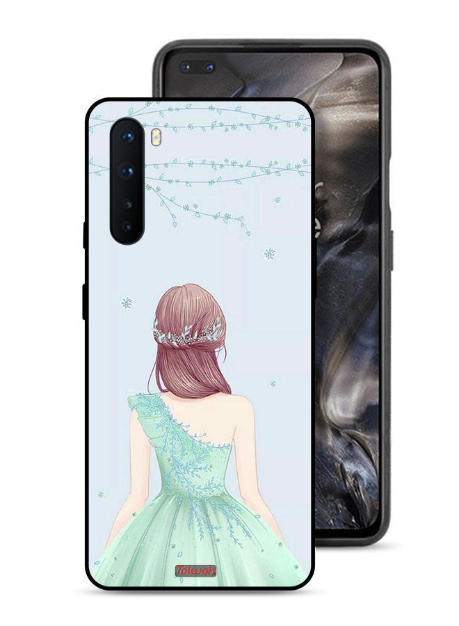 Tolwak OnePlus Nord Protective Case Cover Cute Girl In Floral Dress - Image 1
