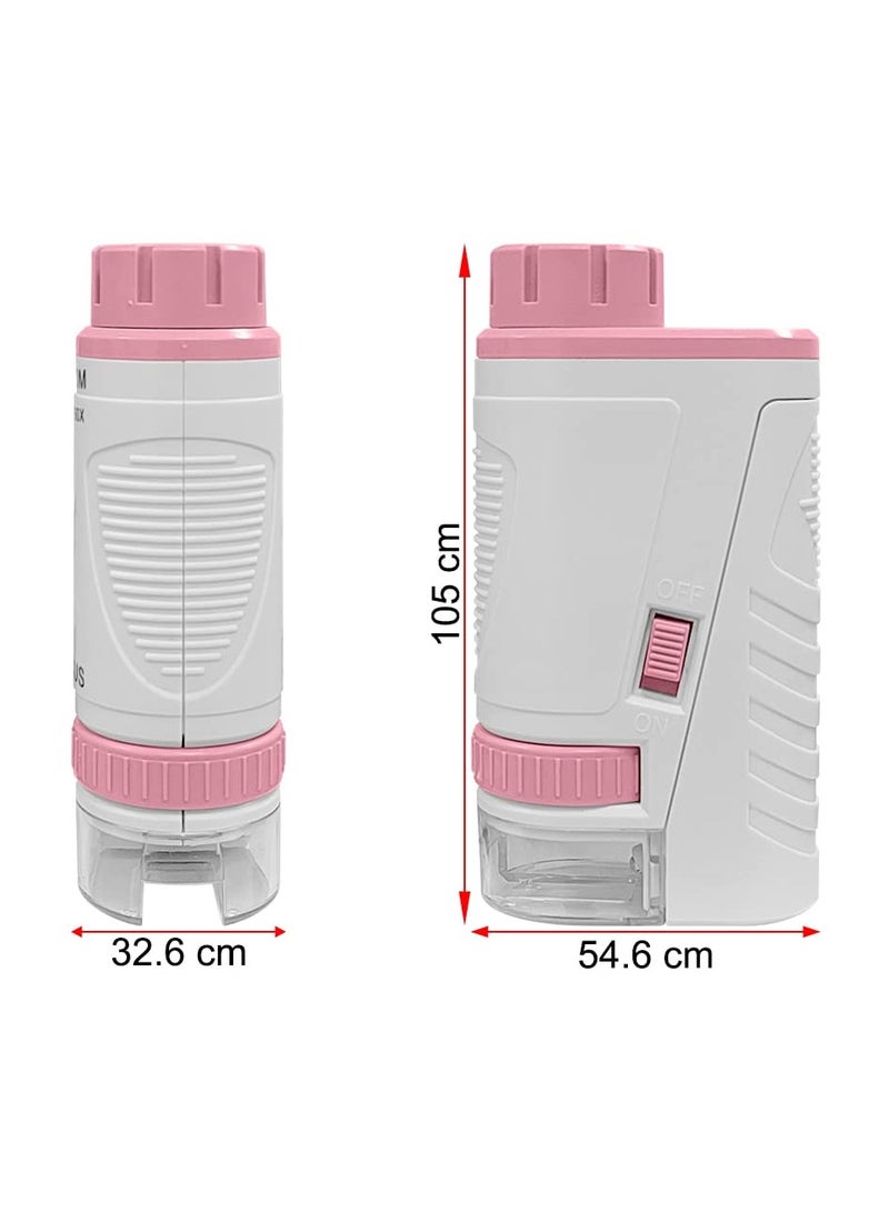 SYOSI Microscope for Children Portable Kids Microscope 60-160x LED Lighted Pocket Microscope Toy Handheld Microscope With Phone Holder (Batteries Not Included) - Image 2