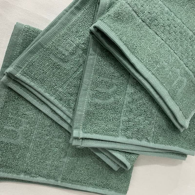madake Face Towel for Travel Spas and Gyms Quick Dry Towel Lightweight AntiBacterial AntiOdor Super Soft Super Absorbent 33X33 cms 480 GSM Ethical Green - Image 1