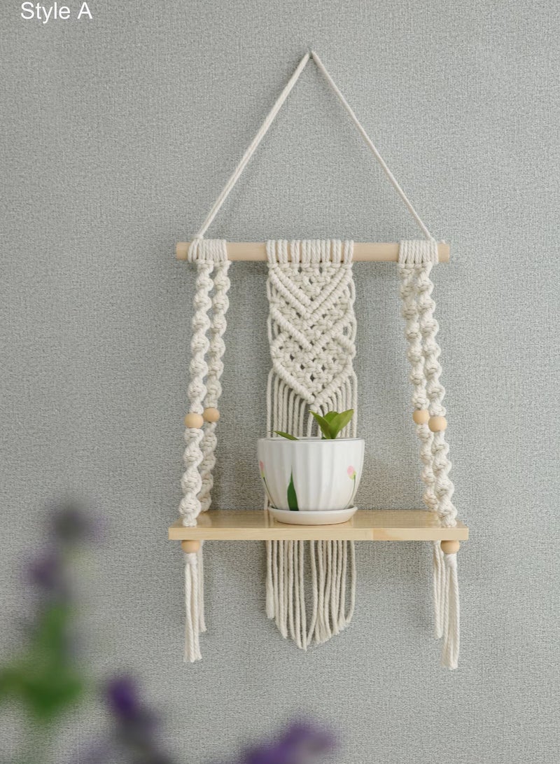 انتيكيانو رف حائط خشبي - Image 1