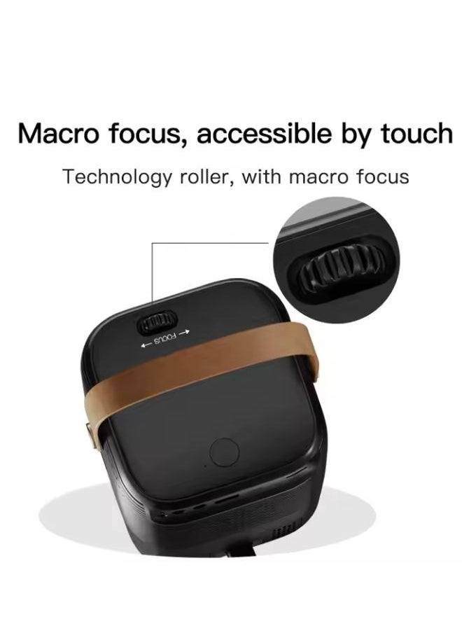Umiio A007 Portable Smart Intelligence Projector Full HD 1080P, Android Video Projector with 5G WiFi & Bluetooth, Compatible With iOS Android HuaweiCast Suitable for Outdoor Meeting and Home Theater Black