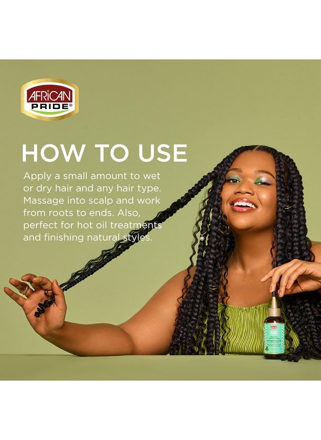 African Pride Feel It Formula, Strengthening Oil With Peppermint, Rosemary, And Sage, Helps Promote Hair Growth, Nourishing Treatment For Split Ends And Dry Scalp For All Hair Types, 4 Fl Oz, 3 Pack  - Image 2