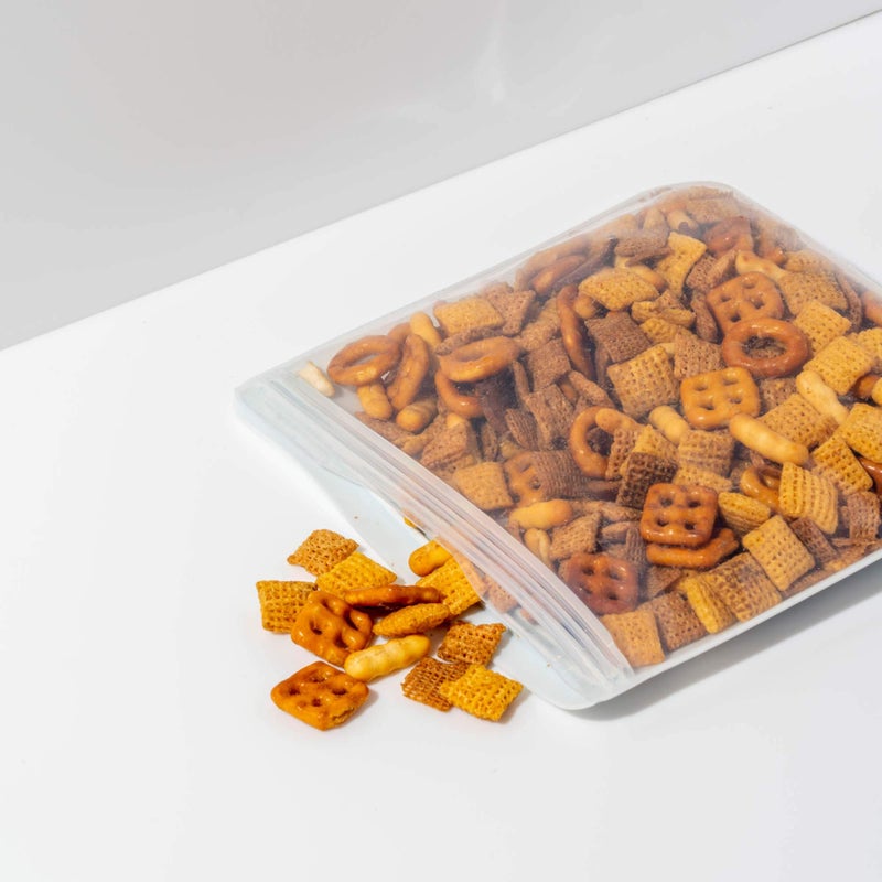 دبليو بي W&P Porter Silicone Resporting Bag Bag Sandwich (36 أوقية قائمة بذاتها) Slate Slate Food Storage Contoring Microwave و Greawasher Safe Easy Cleaning - Image 2