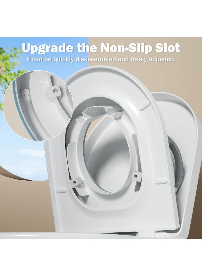 LEFAFA Baby Potty Seat, Portable Toddler Potty Training Seat with Non-Slip Base and Splash Guard, for Kids Boys and Girls, Fit Round Oval Toilet - Image 2