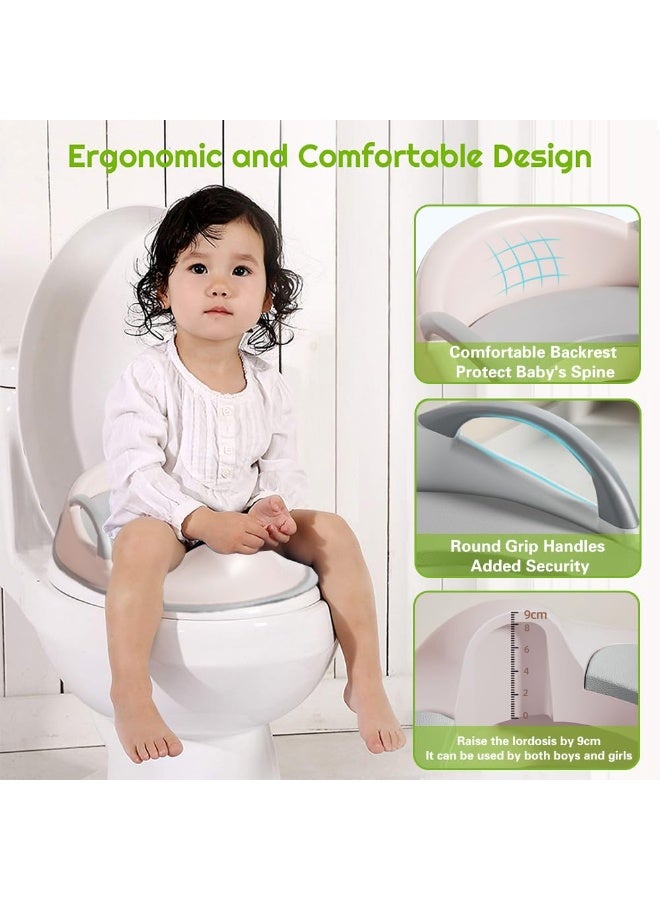 LEFAFA Baby Potty Seat, Portable Toddler Potty Training Seat with Non-Slip Base and Splash Guard, for Kids Boys and Girls, Fit Round Oval Toilet - Image 4