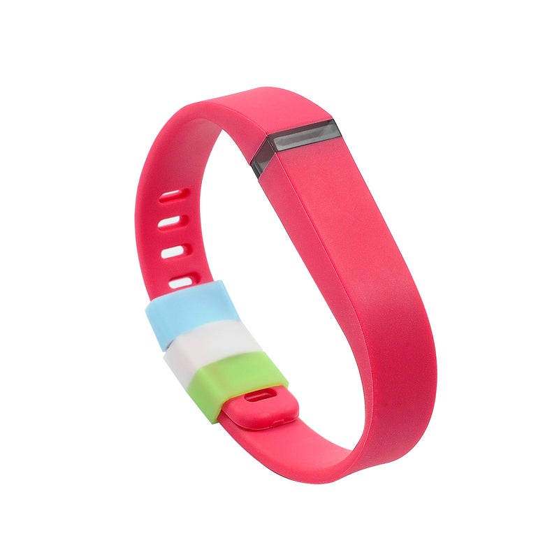 Techion حلقات تثبيت سيليكون واقية 20 قطعة لتناسب Fitbit Flex / Fitbit Alta / Garmin Vivofit / Samsung Gear fit سوار / Fitbit Charge سوار، ألوان مختلطة صغيرة - Image 2
