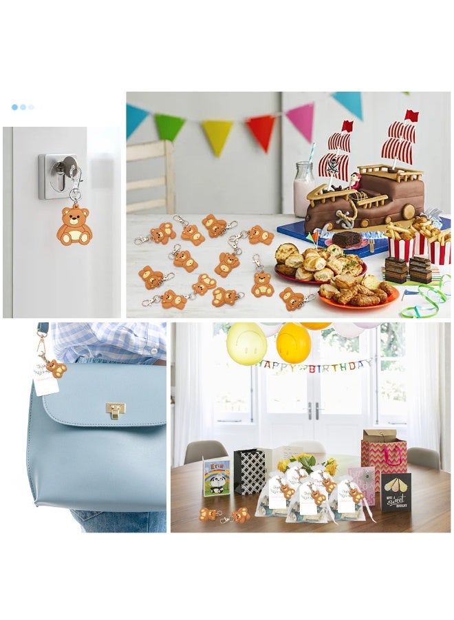 JAYATO Cute Bear keychains, bags, pendants Party Favors for 24 Guests, Birthday Gift Bags Key Chain and stickers party supplies for weddings, Mother's Day, Birthday, guests, thank-you gifts Decoration - Image 5