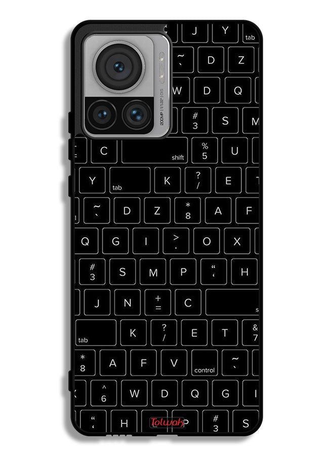 Tolwak Motorola Moto X30 Pro Protective Case Cover Random Keyboard Keys Pattern - Image 1