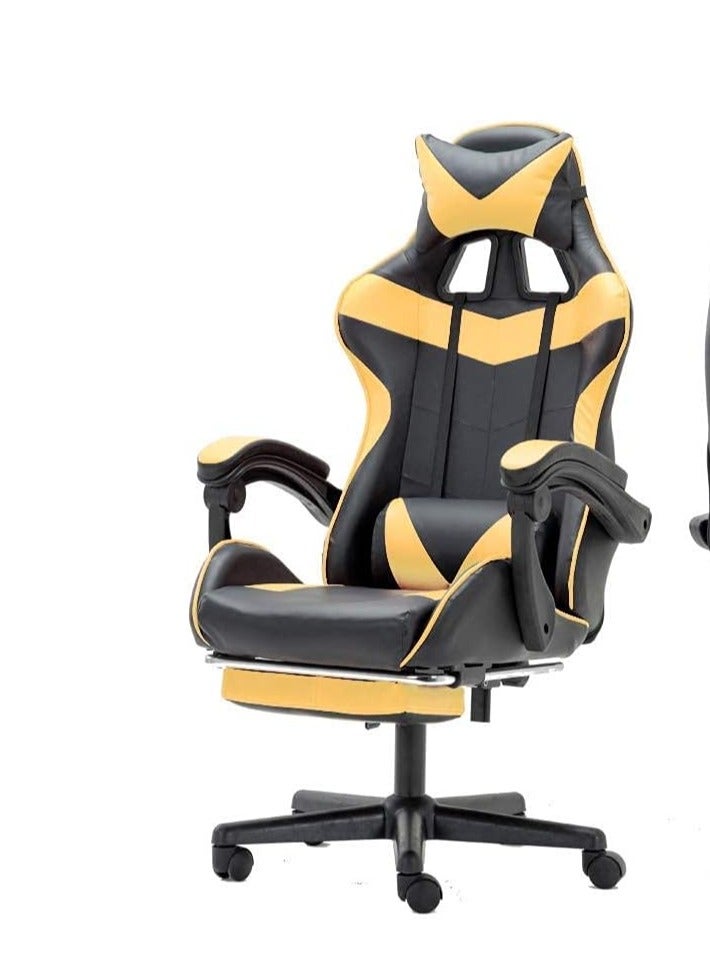 TIMO Gaming Chair Office Chair with Footrest Ergonomic Racing Chair Reclining Video Gaming Chair Leather Adjustable Armrest High Back Gaming Chair with Headrest and Lumbar Support with Massage - Image 1