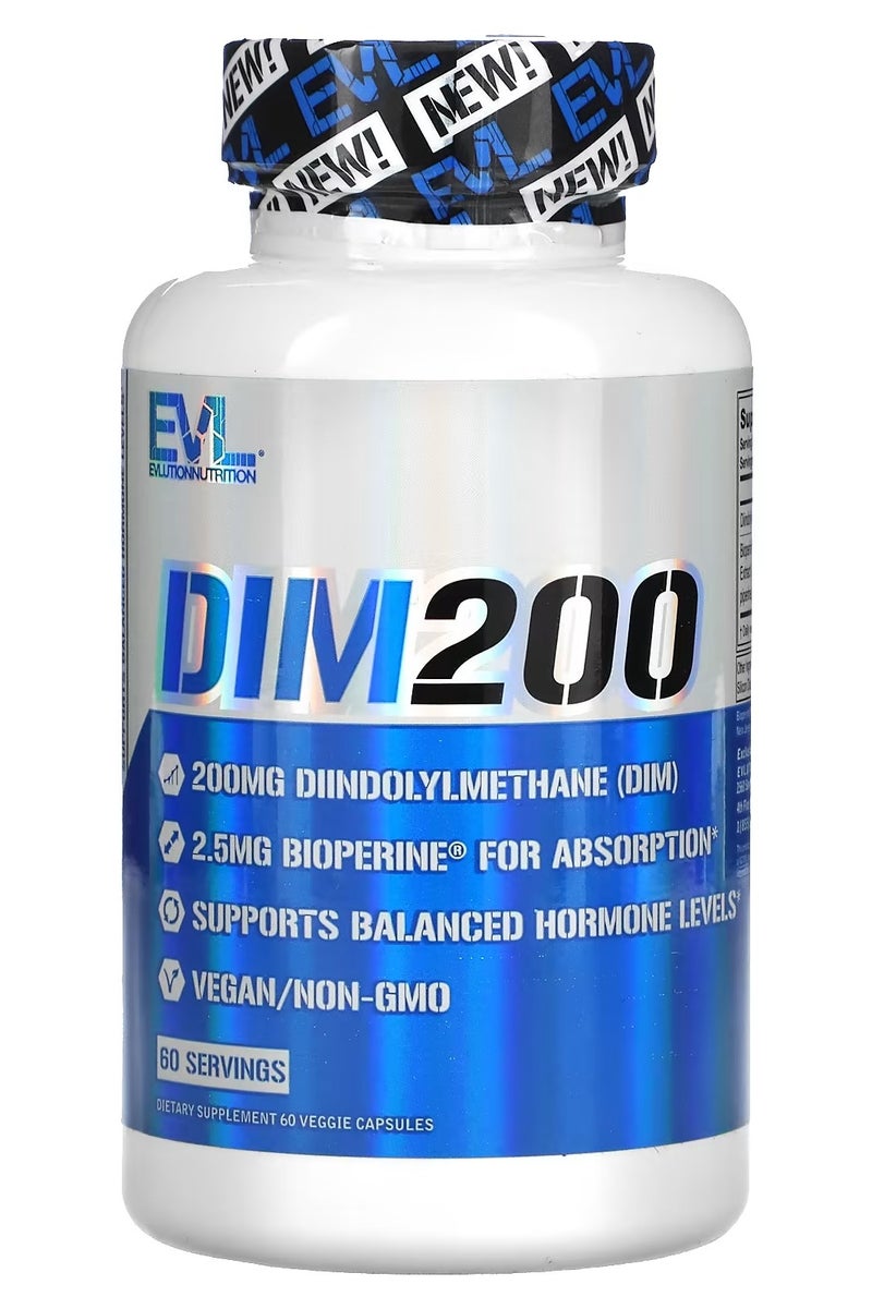 EVLution Nutrition, DIM 200, 200 mg, 60 Veggie Capsules
