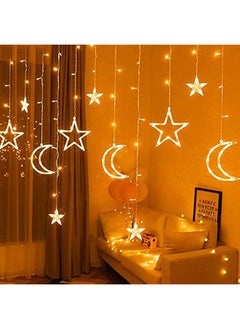 إيروريكس أضواء رمضان LED سلسلة أضواء عيد القمر نجمة فانوس أضواء عيد الجنية سلسلة أضواء تعمل بالبطارية لرمضان غرفة النوم الحديقة المنزل في الهواء الطلق ديكورات رمضان الزفاف عيد الحب  - Image 1