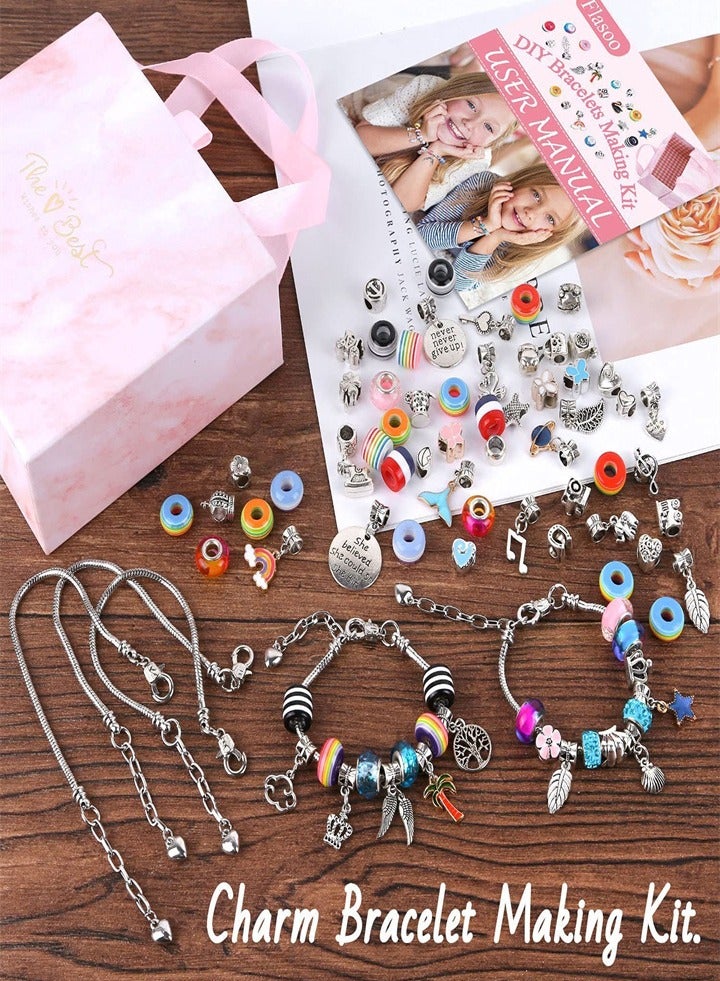 95pcs Beaded Bracelet Making Kit, Gift for Girls Ages 5-12, Bracelet Make Your Own Beaded Bracelet Kit, DIY Jewelry Craft Kit, Beaded Bracelet Craft Kit, Birthday Gift for Girls - Image 2