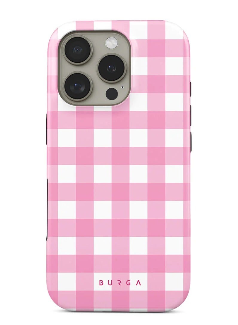 BURGA iPhone 16 Pro Max Case, 2 Piece Hard Shell + TPU Interior, Shock Absorption, All Port Accessible, Raised Bezel For Screen & Camera Protection, Never Fading HQ Print, Think Pink - Image 1