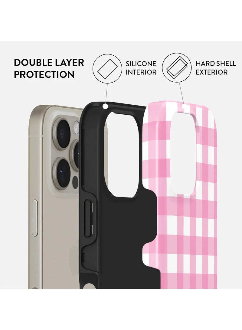 BURGA iPhone 16 Pro Max Case, 2 Piece Hard Shell + TPU Interior, Shock Absorption, All Port Accessible, Raised Bezel For Screen & Camera Protection, Never Fading HQ Print, Think Pink - Image 2
