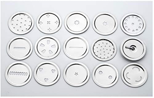 AMENDAS Chakali/Sev Sancha Stainless Steel, Kitchen Press with 15 Different Types of Jalies for Murukku Maker/Bhujiya Maker/Cookies/Namkeen/Noodles/Farsan Maker/Gathiya Maker - Image 5