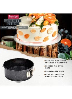 Prestige Granite 7” Springform Cake Pan | 7 inch Granite Round Non-Stick Bakeware | 20cm Carbon Steel Leakproof Baking Tin PR48782 - pzsku/Z7B724CD03F27F110DDDCZ/45/_/1724751569/ec1cd7a3-974a-47b7-8f6e-90223e2671e5