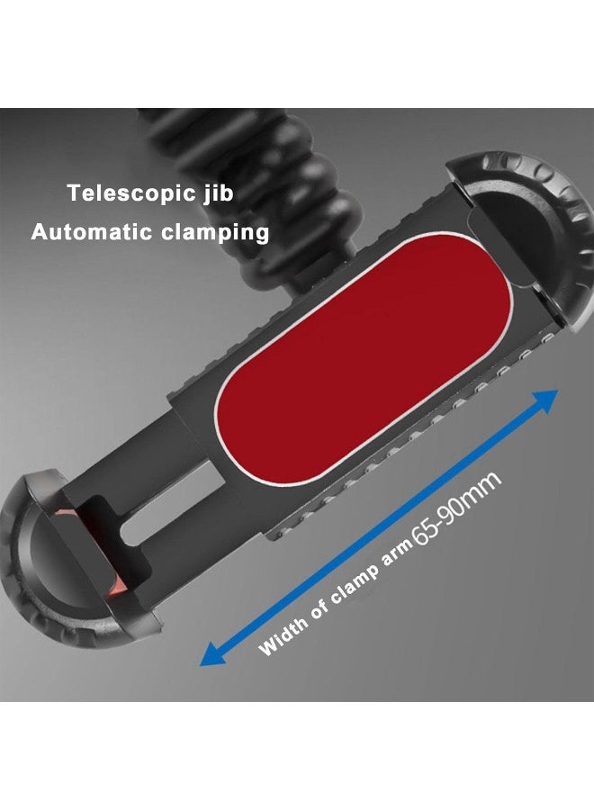 CJ-201 Universal 360° Rotating Rearview Mirror Phone Holder for Car/Home - Multi-functional Adjustable Clip Mount Stand, Telescopic Swivel Arm, GPS Navigation, Vertical & Horizontal Display, Shock-Resistant. - Image 5