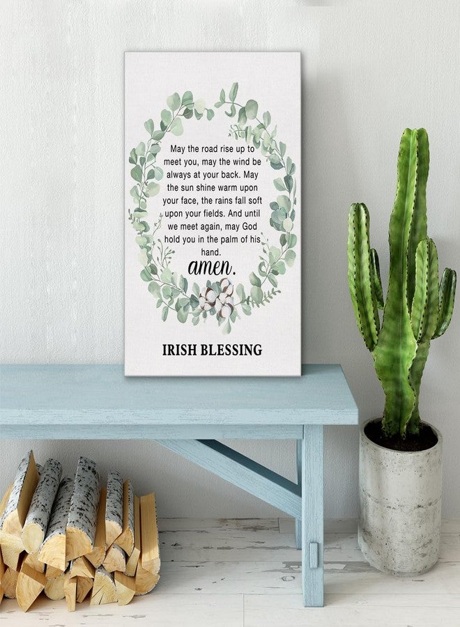 Zauly Christian Canvas Wall Art May the Road Rise Up to Meet You Irish Blessing Canvas Print Positive Scripture Canvas Painting Home Bedroom Wall Decor Framed Wedding Gift 12"x15" Ready to Hang - Image 5