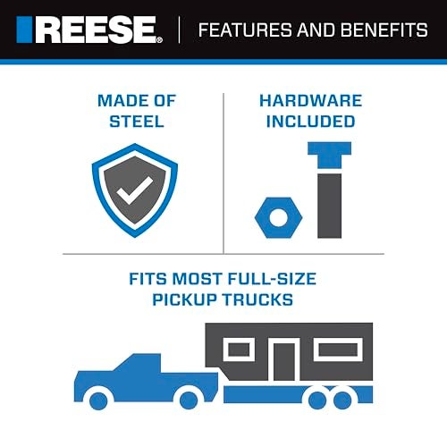 Draw-Tite Reese Fifth Wheel Hitch Mounting System Custom Bracket, Compatible with Select Chevrolet Silverado : GMC Sierra, Black - Image 4