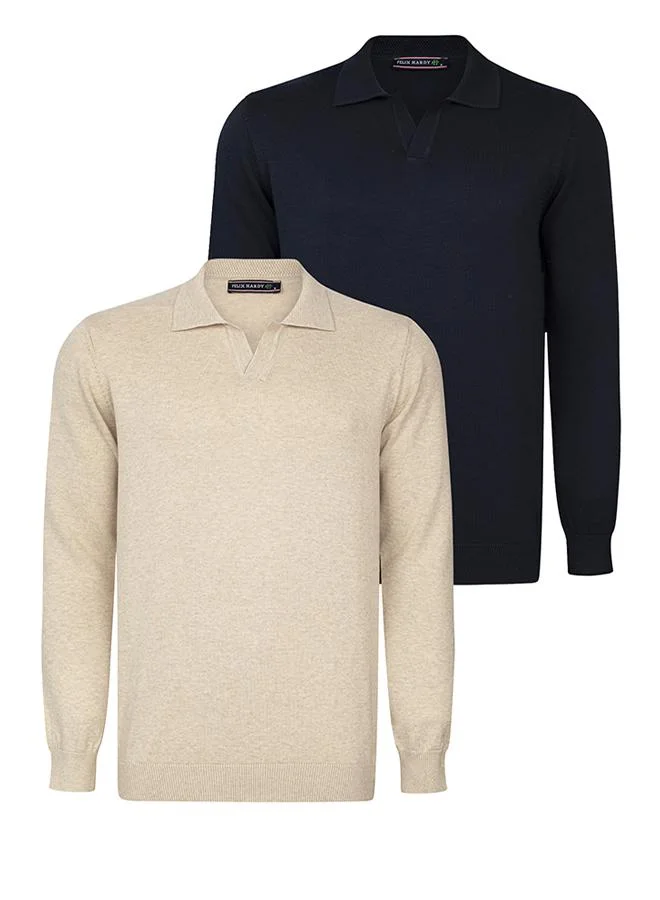 Pullover with Polo Collar Pack of 2