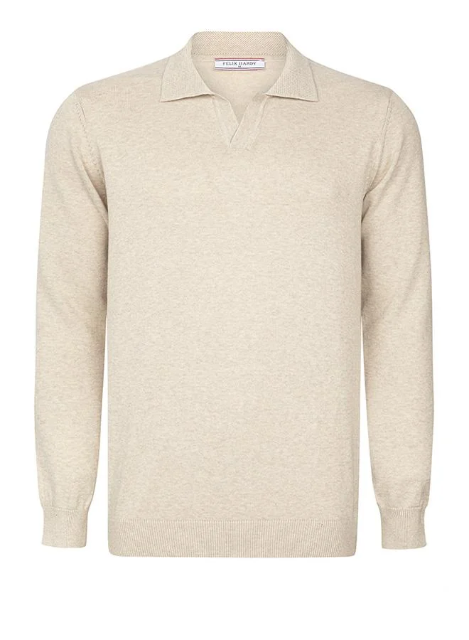 FELIX HARDY Beige-Navy Pullover with Polo Collar Pack of 2 for Men | Best Price UAE