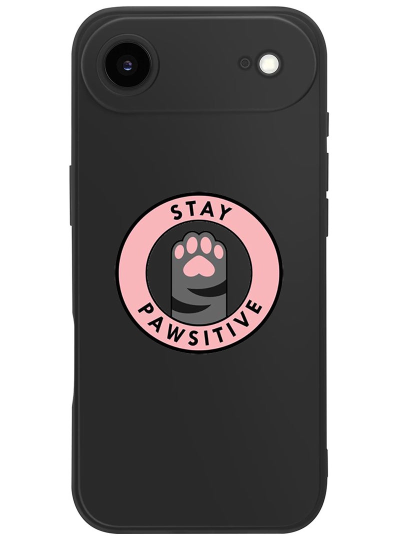 Theodor Protective Slim Fit Case Liquid Silicone Cover with Full Body Protection Anti-Scratch Shockproof Case For Apple iPhone 17 Air (Black) Stay Pawsitive 1 - Image 1