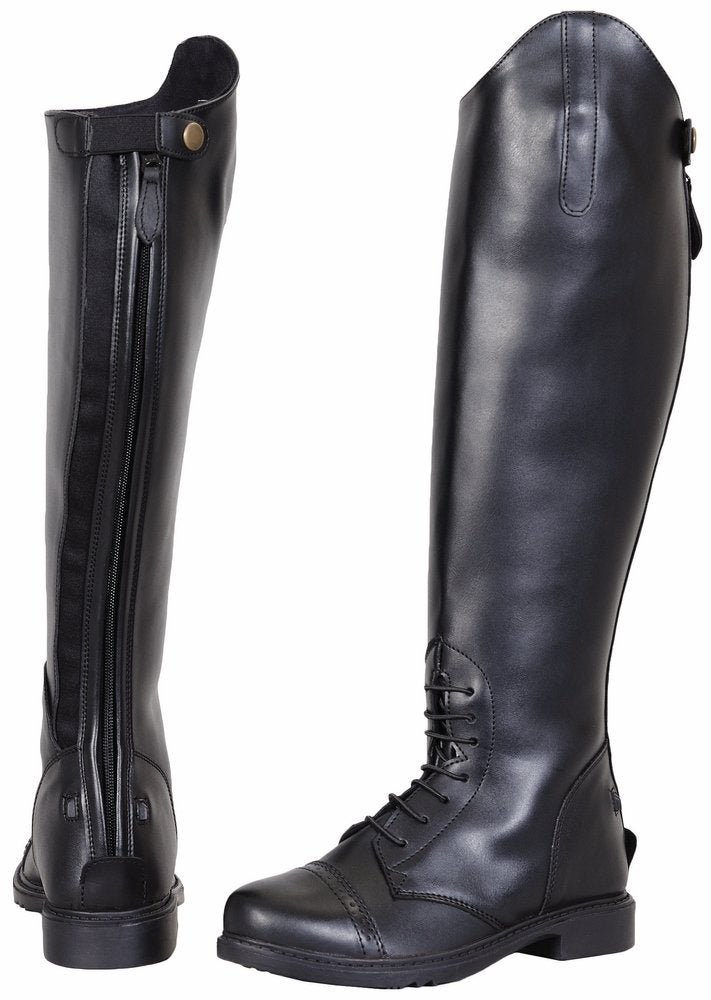 TuffRider Children's Starter Back Zip Field Boots in Synthetic Leather, Black, 2 Slim Regular - Image 2