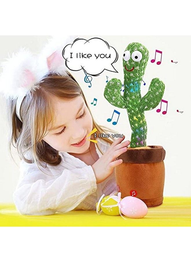 vGRASSP - Mimicry Toy Cactus With Lights And Musicrepeat And Record Whatever You Say Wiggles With Musicinteractive Rechargeable Toy For Kids - Image 1
