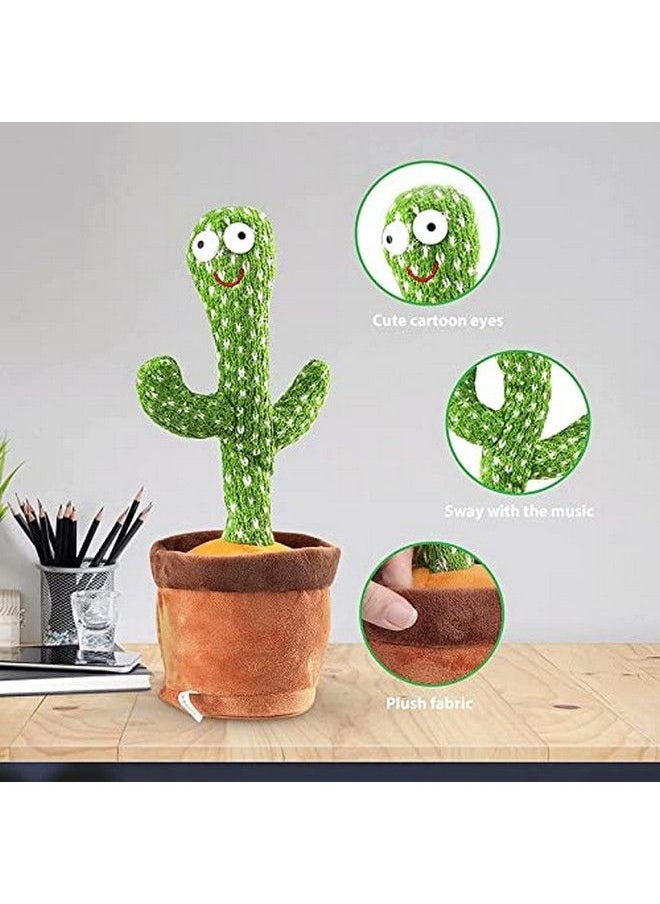 vGRASSP - Mimicry Toy Cactus With Lights And Musicrepeat And Record Whatever You Say Wiggles With Musicinteractive Rechargeable Toy For Kids - Image 1