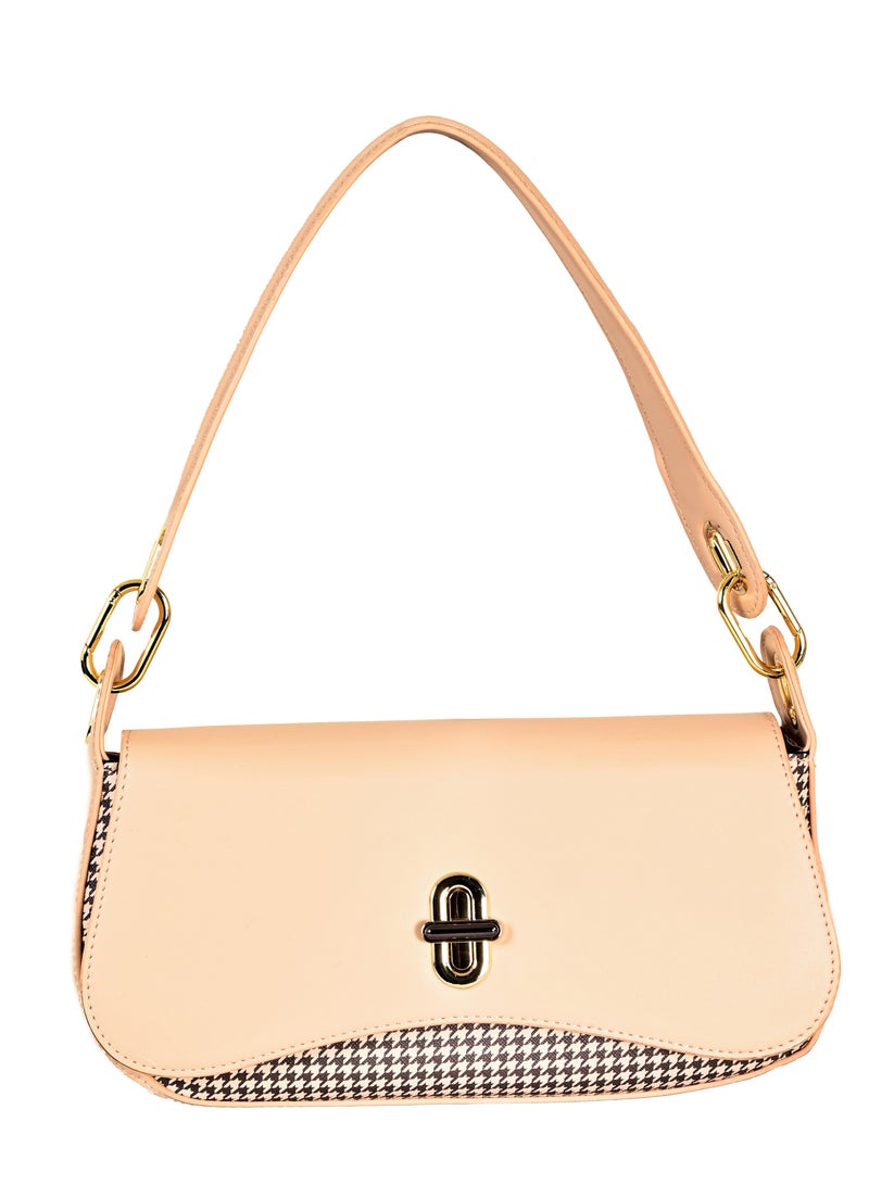 UHURA Shoulder Bag – Women's Leather Shoulder Bags, Stylish Armpit Side Carry Bag for Ladies, Portable and Fashionable Handbag, Perfect for Daily Commute, Ideal for Girls and College Students, Compact Design, Trendy Sleek - 27 x 12 cm - Image 1
